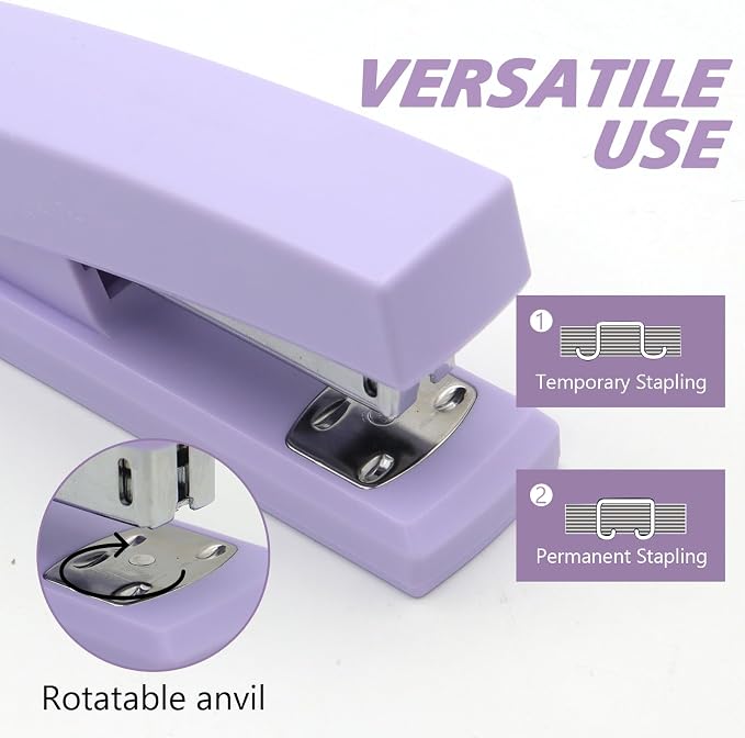 2 Pack Purple Office Staplers, 25-Sheet Capacity - Image 3