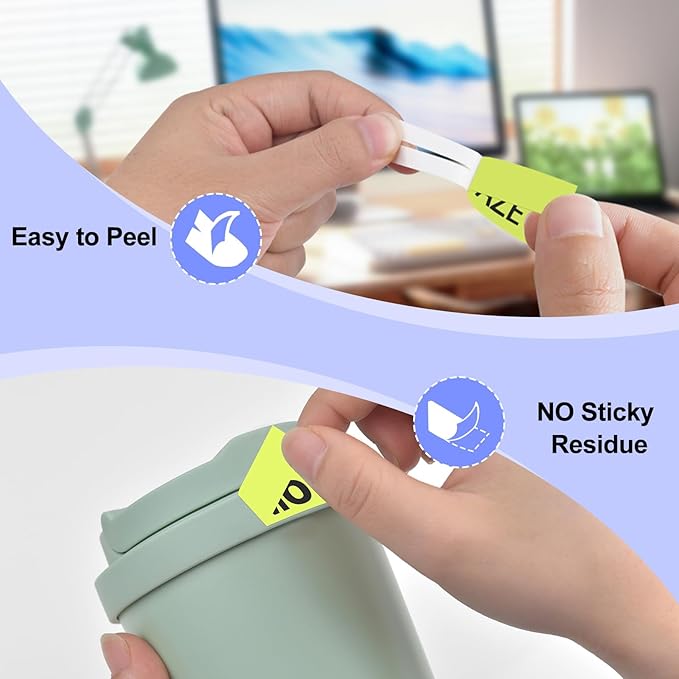 2 Pack Compatible for Ptouch TZe-C41 TZ-C41 TZe TZ Label Tape 18mm 0.7'' Laminated Black on Fluo Yellow Label Maker Tape for PT-D600 PT-D610BT PT-D600VP PT-P710BT PT-P750W