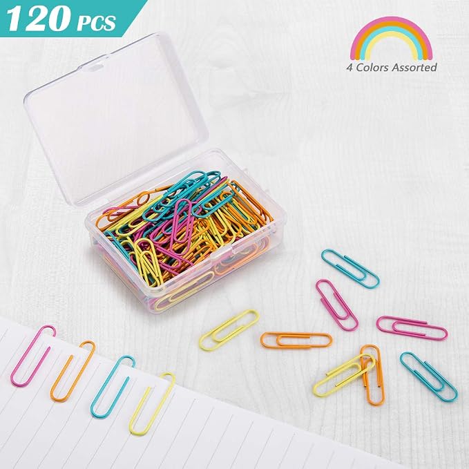 Paper Clips 28mm Assorted Color Paperclips - Image 7