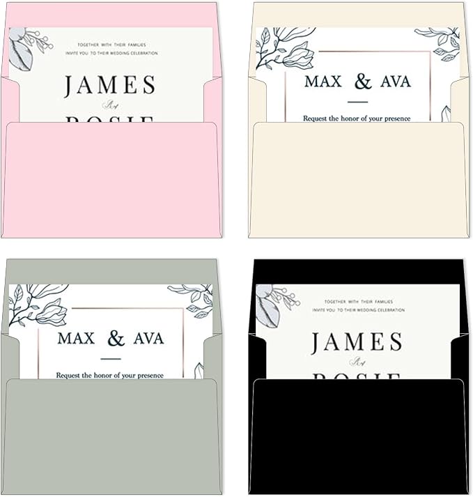 A7 Black Invitation 5x7 Envelopes - Image 7
