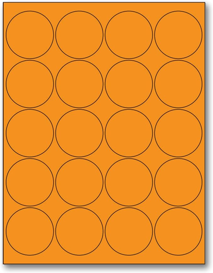 NextDayLabels - 8-1/2 x 11" Neon Color High Light Fluorescent Labels by NextDayLabels