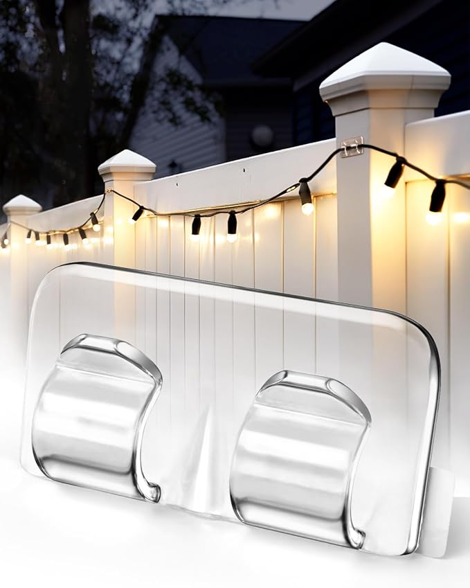 Hetyue Hooks for Outdoor String Lights Clips: 26Pcs Heavy Duty Light Hook by Createproductswithheart