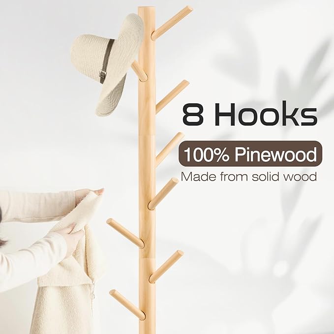 WANGMUXIA Coat Rack, Freestanding Coat Rack - Image 2