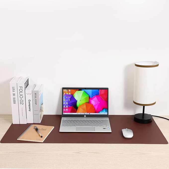 Wolaile Desk Blotter Pad, 36x17 inch PU Leather Computer Mouse Mat, Non-Slip - Image 9