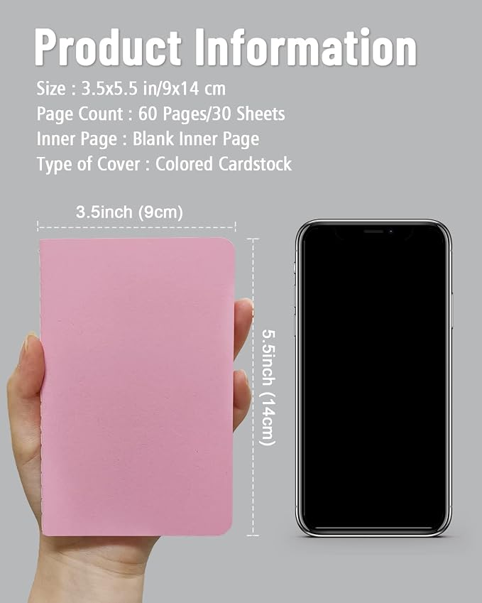 Gwybkq Small Blank Notepads Bulk 120Pcs Unlined Journals Mini Sketchbooks - Image 2
