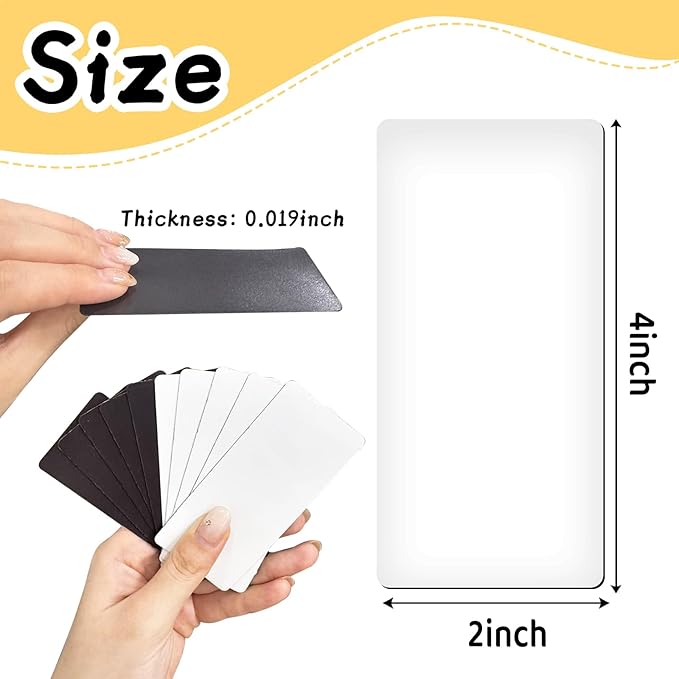 Magnetic Labels Dry Erase 4”x2” - Image 5