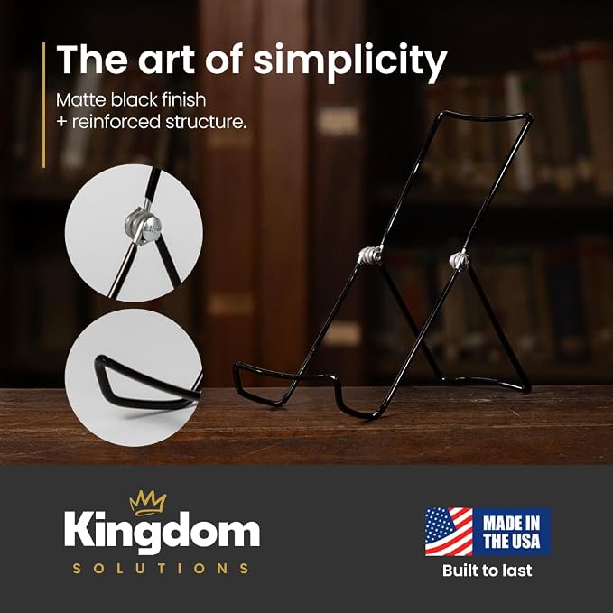 KINGDOM SOLUTIONS MADE IN USA 6-Pack Adjustable Black Metal Easels - Image 6