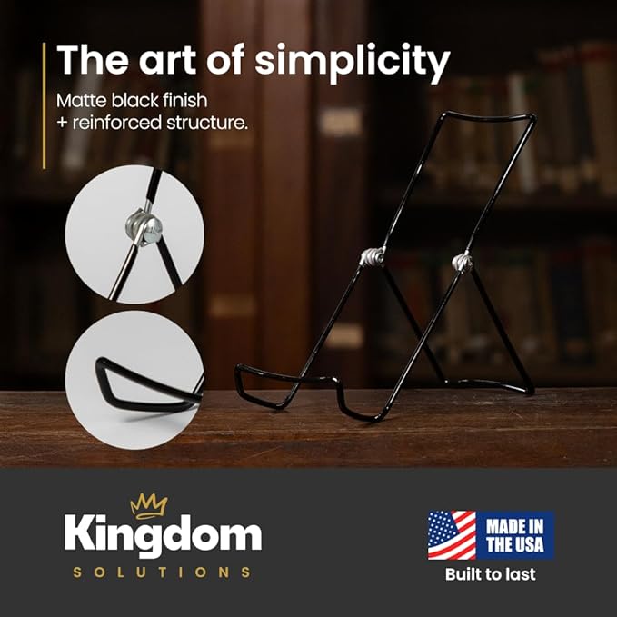 KINGDOM SOLUTIONS MADE IN USA 48-Pack Adjustable Black Metal Easels - Image 6