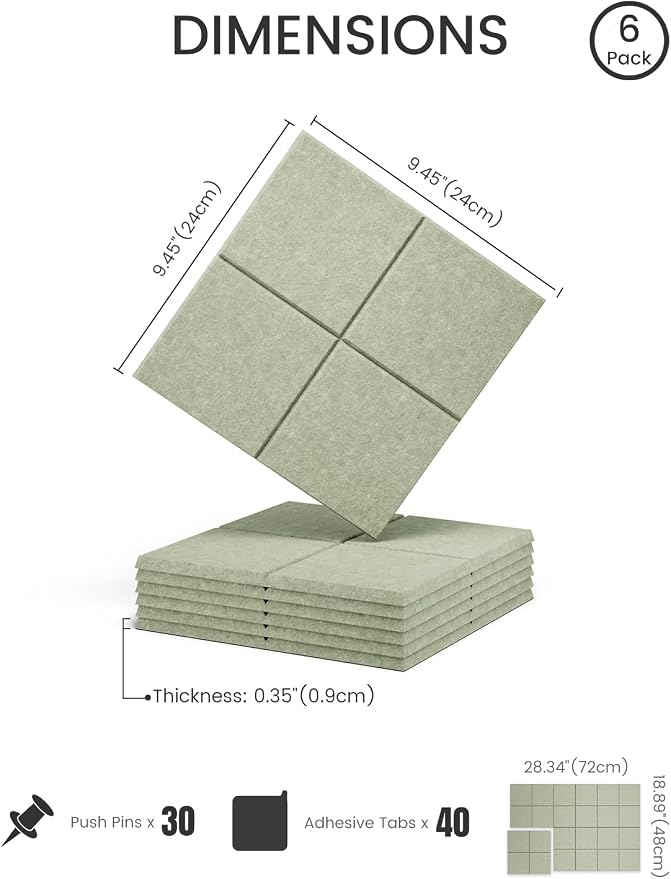 Felt Bulletin Board Tiles -28"x18" Cork Board Alternative - Image 2