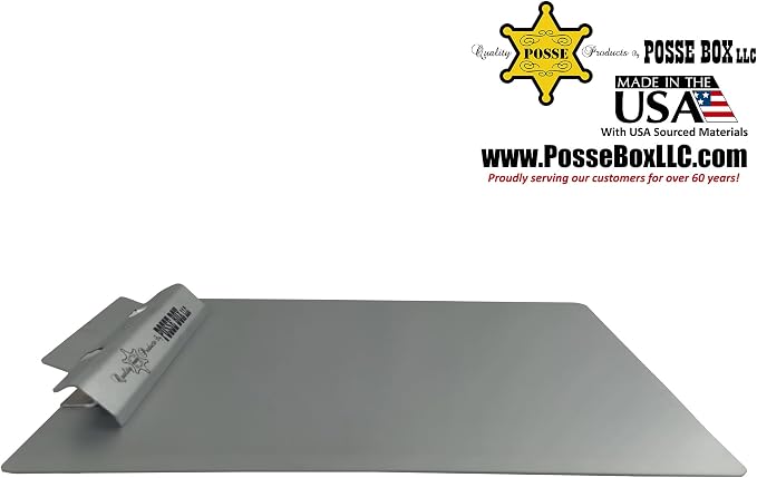Posse Box - Flat Clipboard LR-125 · Anodized Aluminum Silver · 12.5" x 9.25" - Image 3