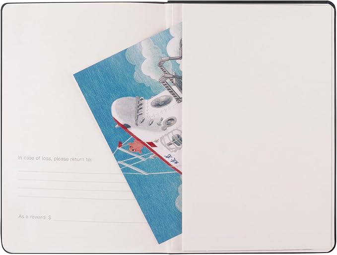 Comix Lined Journal Notebook for Women Men, Journaling Notebooks for Office School Home, 240 Pages, 5.5" x 8.3", College Ruled, A5, Hardcover, Black-DeskLoop Office