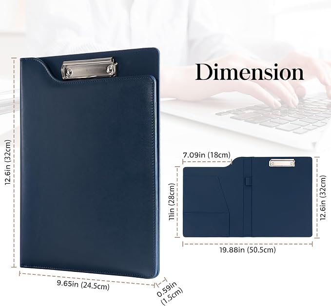 ProCase Clipboard Folder Portfolio, A4 Leather Padfolio Clipboard, Professional - Image 3