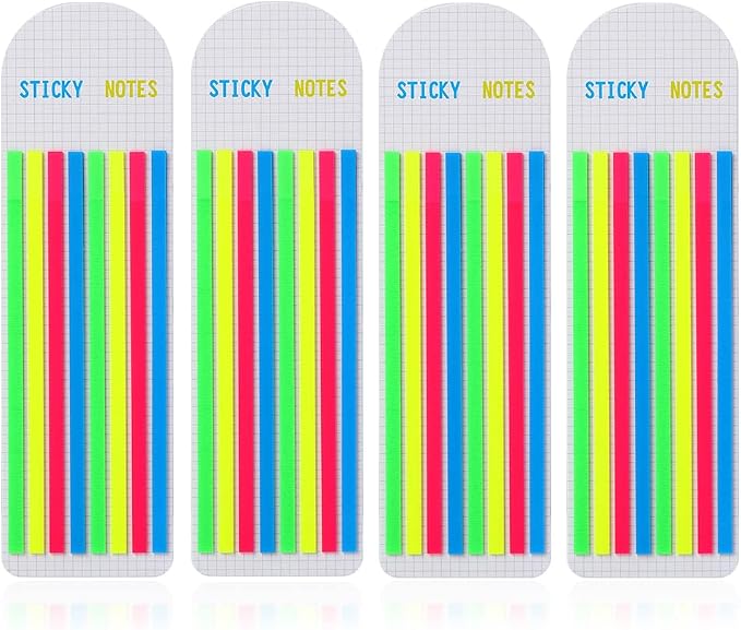 640Pcs Highlighter Tape Highlighter Stripe, Long Page Tabs, Transparent Sticky by Vin+Beauty