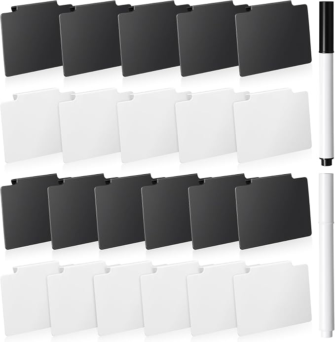 Chinco 24 Pcs Basket Label Clips Set Include 30 Removable Kitchen Clip Label by Chinco