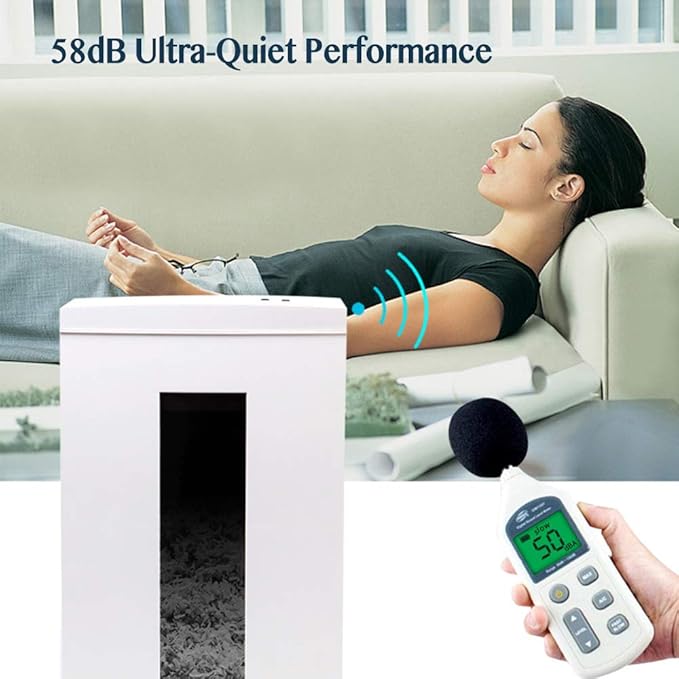 WOLVERINE 18-Sheet Shredders for Home Office Heavy Duty P-4 Security Level Crosscut Paper Shredder Paper/CD/Card Ultra Quiet Paper Shredder for Home with 6 Gallons Pullout Waste Bin SD9113(White ETL)-DeskLoop Office