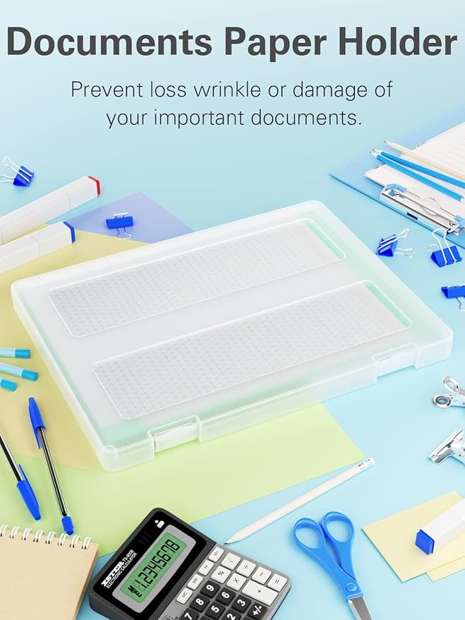 4-Pack A4 Plastic Paper Organizer Box, Scrapbook Storage - Image 5