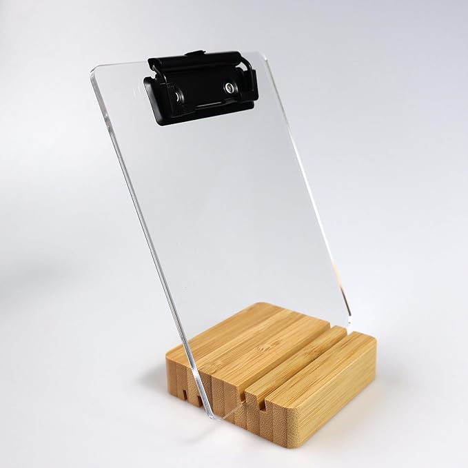 Mini Clipboard with Stand, Sign Holder, Document Typing Paper Stand, Menu - Image 2