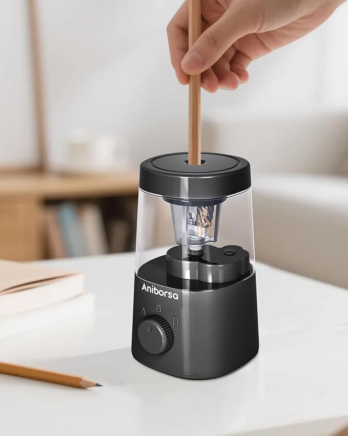 Electric Pencil Sharpener, Helical Blade Automatic Pencil Sharpener, - Image 2