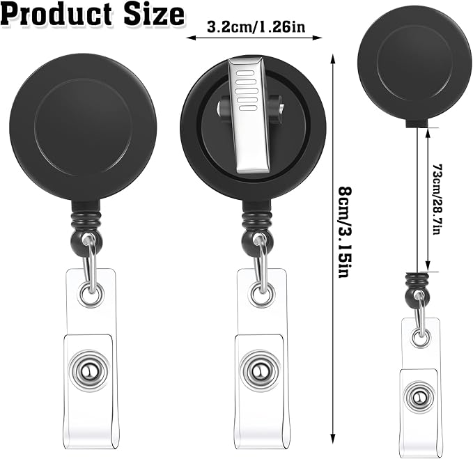 30 Pieces Retractable Badge Reels - Image 3