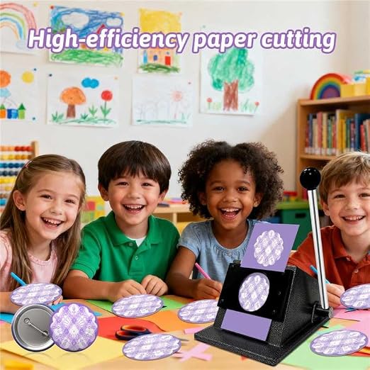 58mm Button Paper Cutter, 2.28 inch Graphic Punch Die Cutter Circle Punch Cutter - Image 3