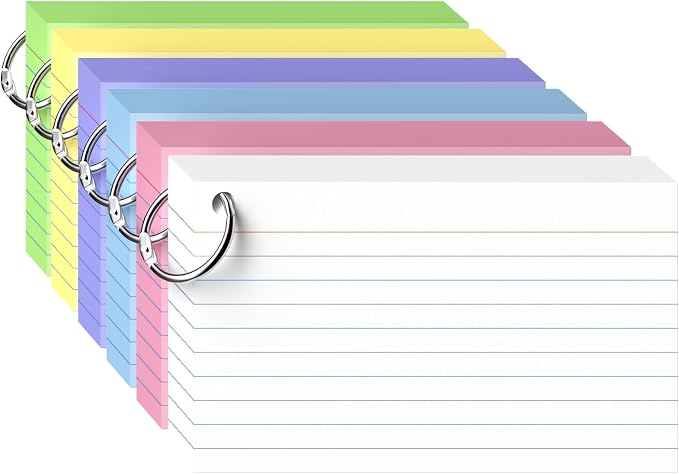 300 Count Colored Index Cards 3x5 Inch by WAYISUL