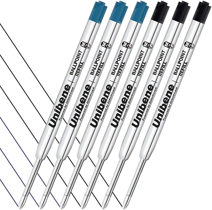Unibene Parker Compatible Ballpoint Refills 12 Pack, 1.0mm Medium Point-6 - Image 6