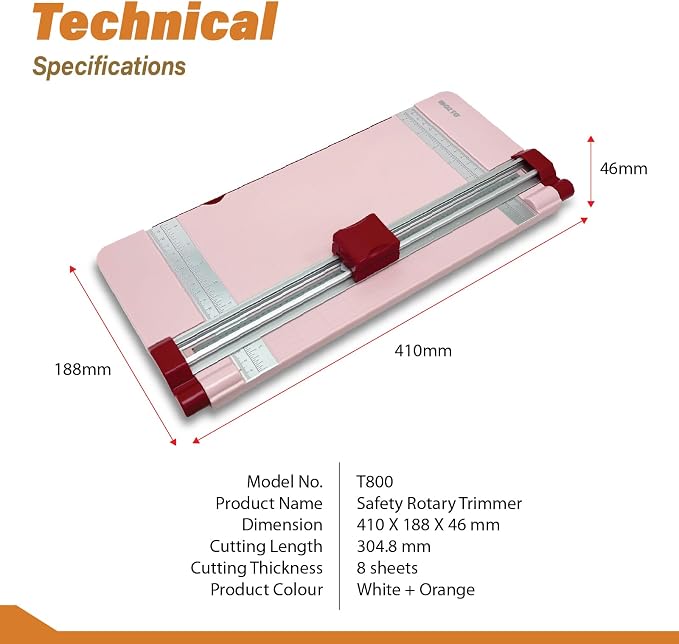 12" Portable Paper Cutter with Safety Guard - Image 6