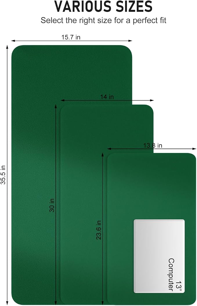 Desk Pad, 35.5" x 17" PU Leather Non-Slip Desk Mat Large Mouse Pad - Image 6