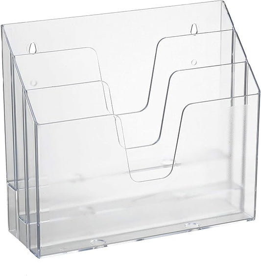 Acrimet Horizontal Triple File Folder Holder, Open Top Desktop Document Sorter by Organizingyourlife
