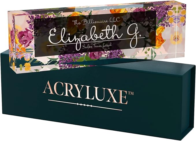 Desk Name Plate Personalized, Custom Name Plates 2½/x8 Inches, Thick by MySignCenter
