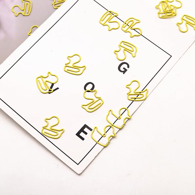 60 Pcs Yellow Duck Paper Clips, Duck Gifts - Image 6