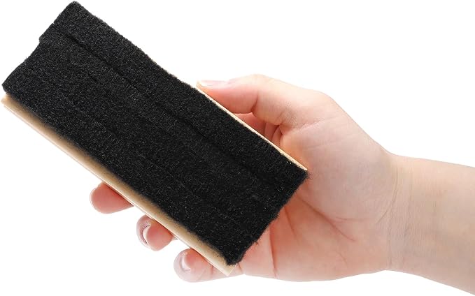 Elsjoy 12 Pack Chalkboard Erasers, Wood Felt Chalk Eraser Blackboard Chalk - Image 4