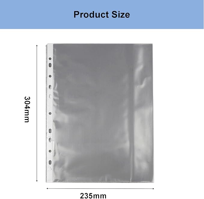 A4 Punched Pocket, Sheet Protectors, 100 Pages Clear Sheet Protectors - Image 6