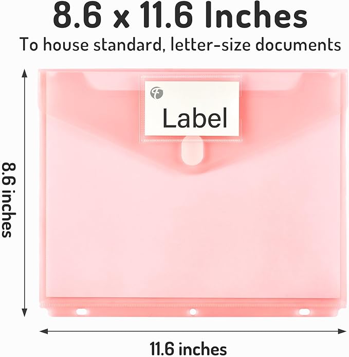 Forvencer Binder Pocket, 24 Pack Super Heavyweight Plastic Folders - Image 2