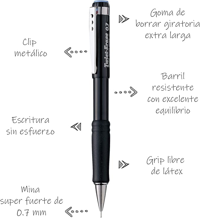 Pentel Twist-Erase III Mechanical Pencil, 12 Pack - Image 2