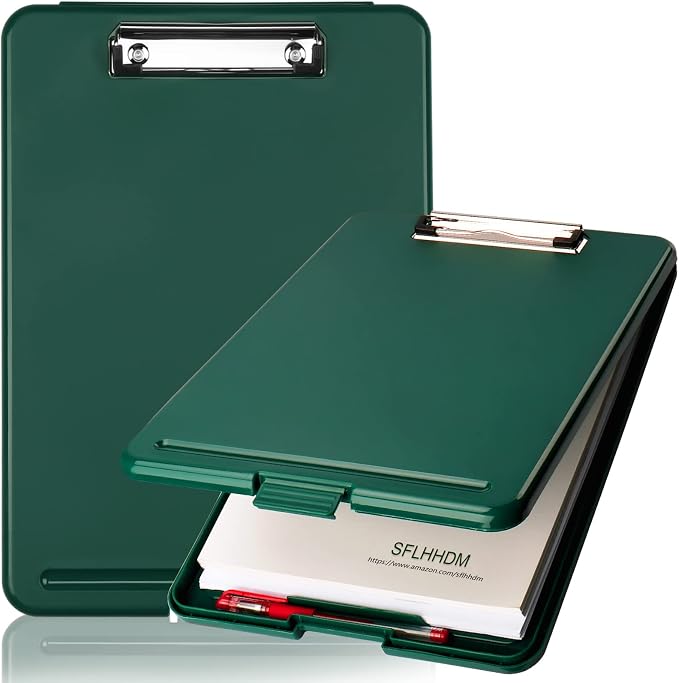 Clipboard with Storage, Storage Clipboard with Clip, Clipboards Foldable by SFLHHDM