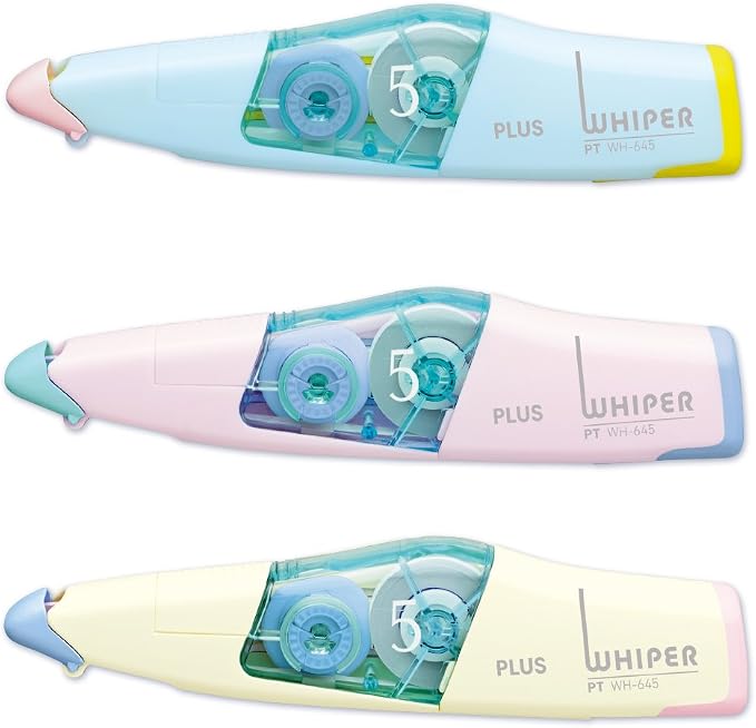 PLUS Plus Correction Tape Whiter PT 0.2 inch Main Unit, 3 Colors by Plus