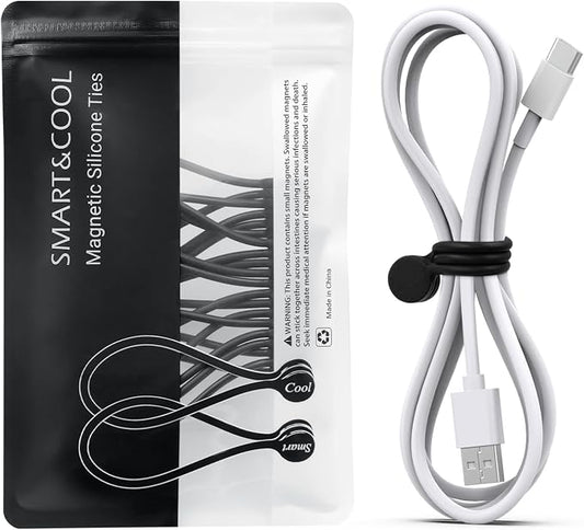 SMART&COOL Reusable Silicone Magnetic Cable Ties by SMARTCOOL