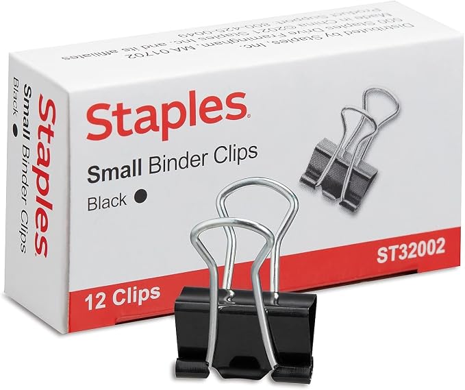 Staples Binder Clips, Small Size, 0.75" Width, 432 Pack – Compact Clips - Image 2