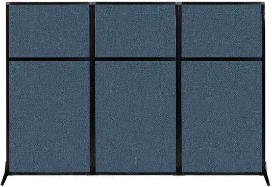 Versare Workstation Partition | Portable Wall Divider | Modern Office Cubicle | Free Standing Privacy Screen | Flexible Work Space | 99" x 70" Caribbean Fabric Panels-DeskLoop Office