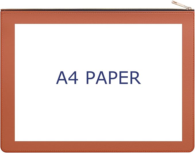 PU Leather A4 File Folder Zipper Document Holder Envelope Folder Case - Image 6
