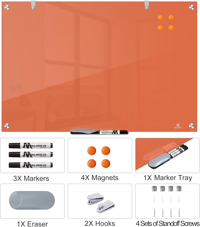 TSJ OFFICE Glass Dry-Erase Board - Image 4