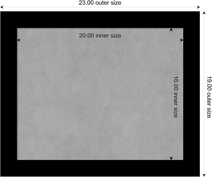 Amanti Art Black Framed Magnetic Board 19x23 Small Vision Board - Image 3