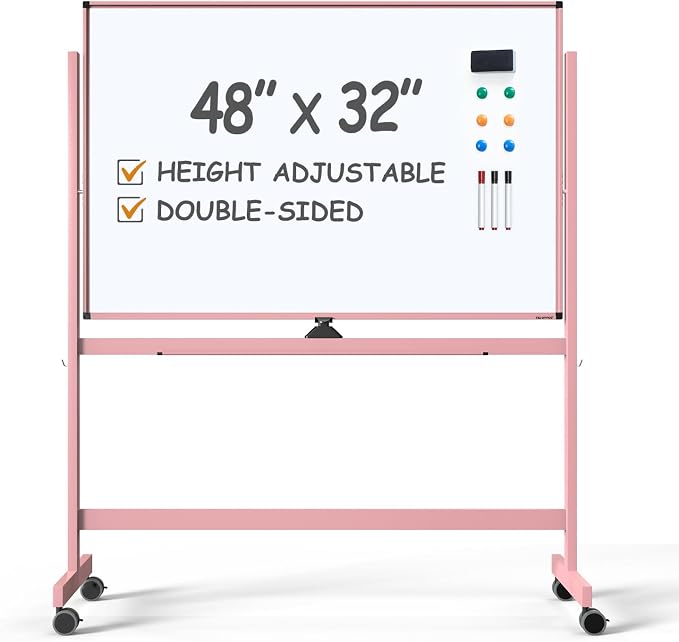 TSJ OFFICE Large Rolling Whiteboard by TSJOFFICE