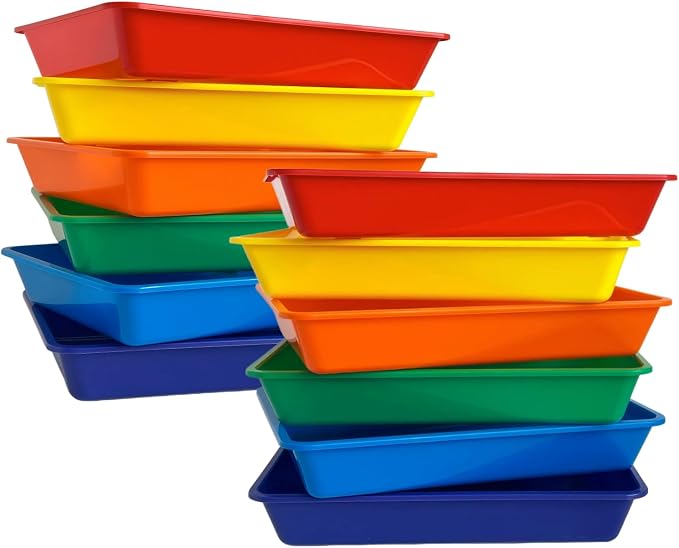 12Pcs Letter Size Flat Storage Tray Organizer Bin by WEEK+NINE