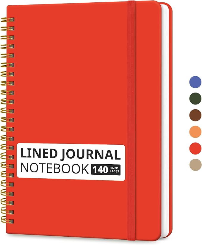Taja Lined Spiral Journal Notebook by Taja