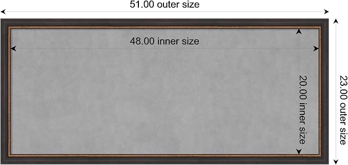 Amanti Art Black Framed Magnetic Board 23x51 Oversize Vision Board - Image 3