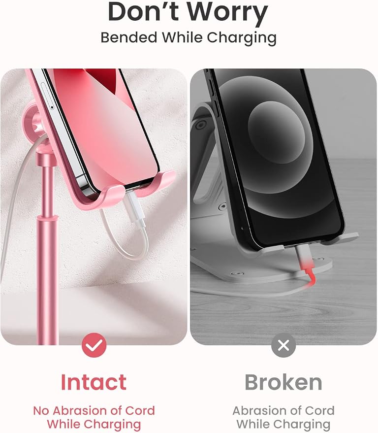 LISEN Phone Stand for Desk, iPhone Holder for Desk Offices Accessories | iPhone - Image 3