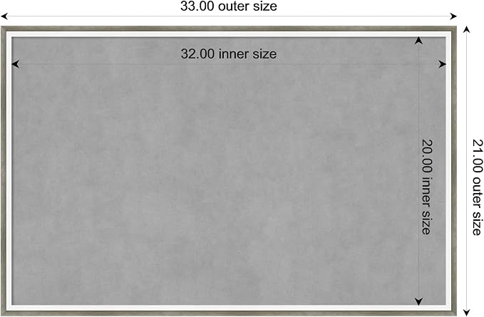 Amanti Art Silver Framed Magnetic Board 21x33 Large Vision Board - Image 3