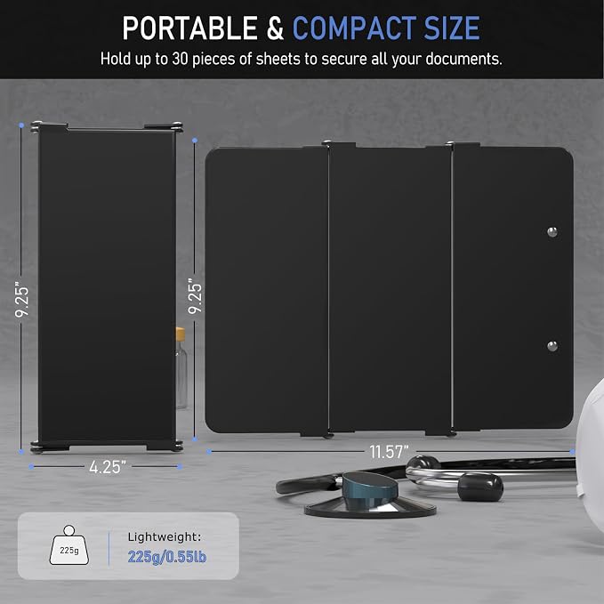 Clipboard Foldable Without Edition Cheat Charts, 3 Layers Aluminum, Nurse Board - Image 4